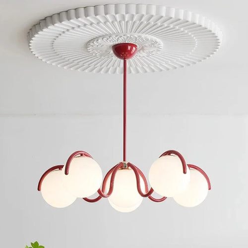 Jaelston 6-Globe Bouquet Chandelier in Red – Lifestyle