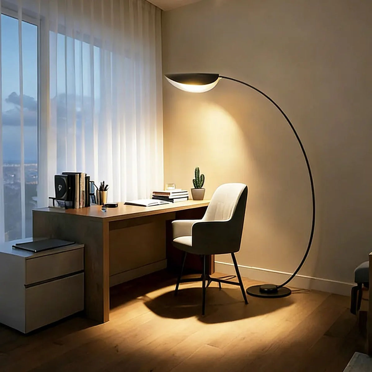 Sculptural Arc LED Floor Lamp – Florentix – Product Detail 8