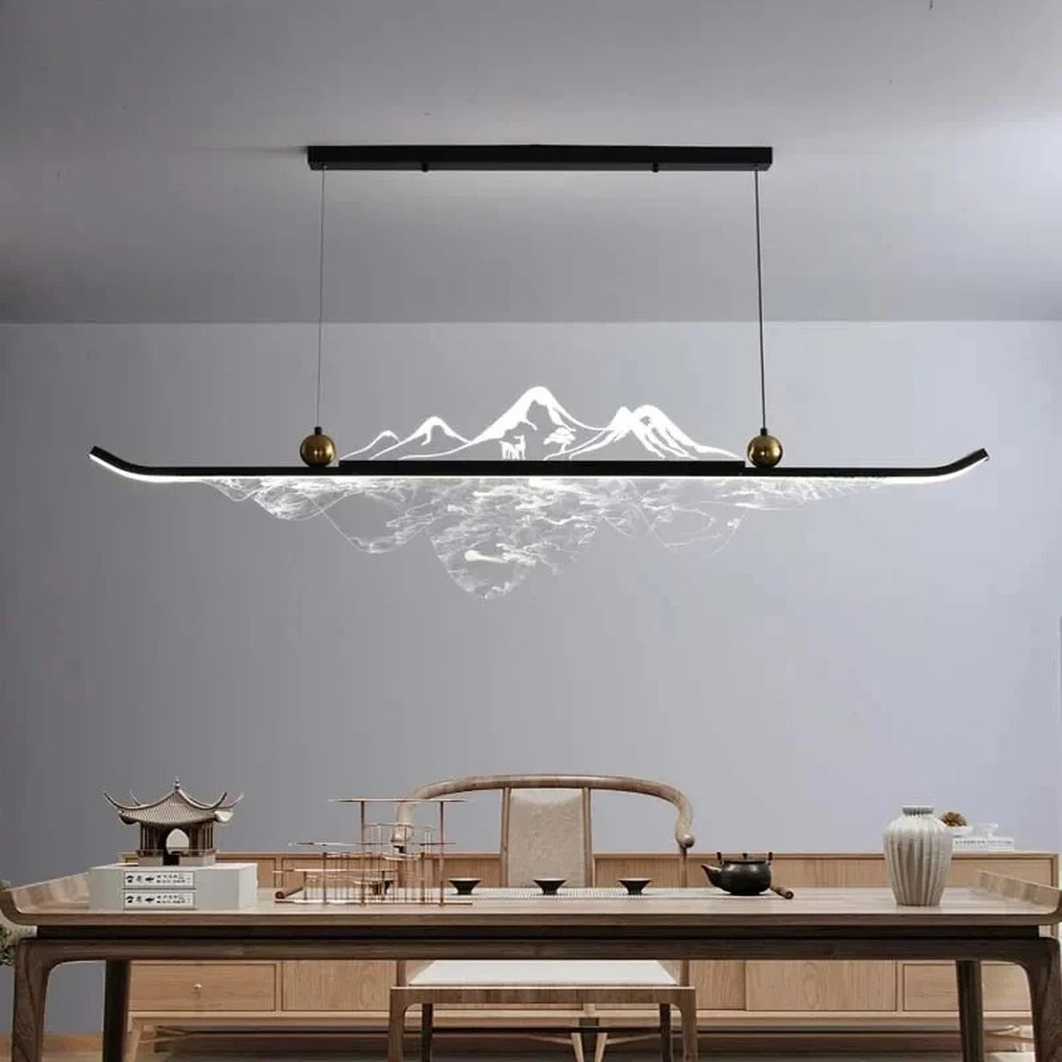Mountain Landscape LED Linear Pendant – Ievorn – Product Detail 5
