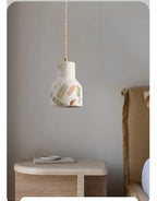 Vuaelorn Terrazzo Pendant Light – Cylinder Shade, Bedside