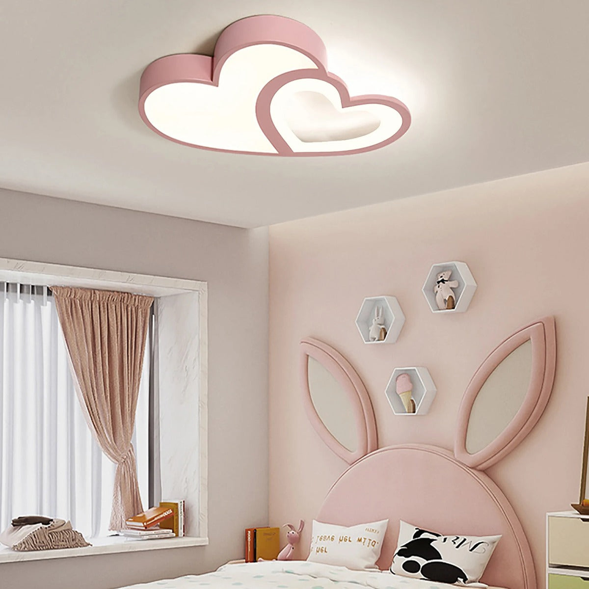 Double Heart LED Flush Ceiling Light – Coralith – Hero Shot