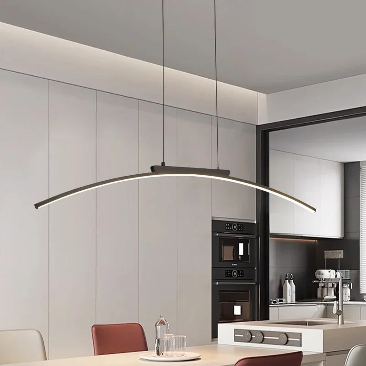 Architectural Gold Arc Pendant Light Curvanth – Product Detail 5