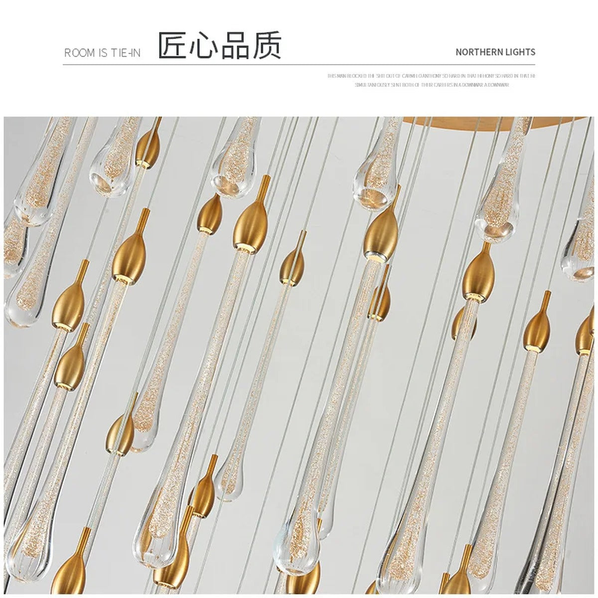 Liquid Crystal Modern Chandelier Crystallis – Lifestyle View 4