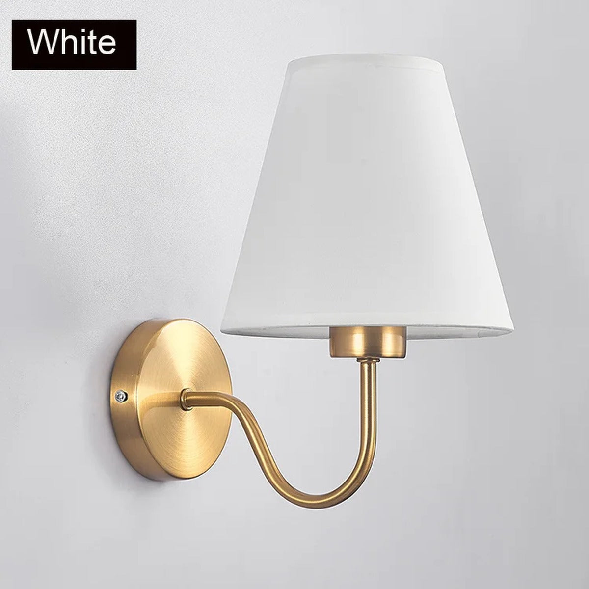 Gold Curved-Arm Empire Shade Wall Sconce – Gravion – Product Detail 8