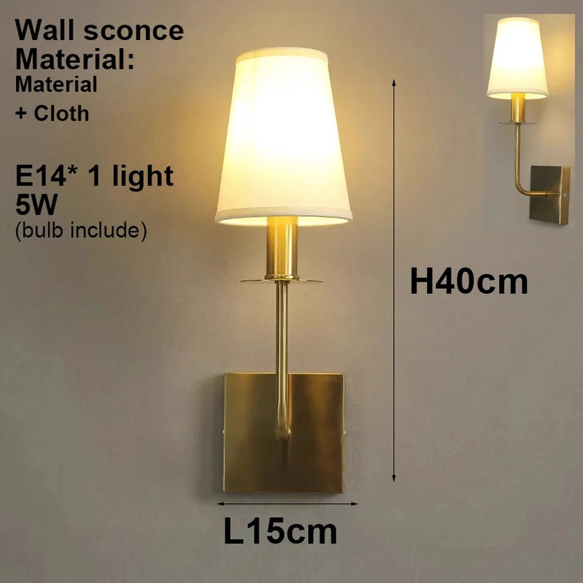 Tapered Cone Fabric Floor Lamp – Arluxem – Product Detail 7