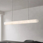 Alabaster Linear Tube Pendant Light Velantis – Lifestyle Interior View