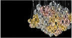 Modern Glass Bubble Cluster Chandelier Farventh – Mixed Finishes Detail