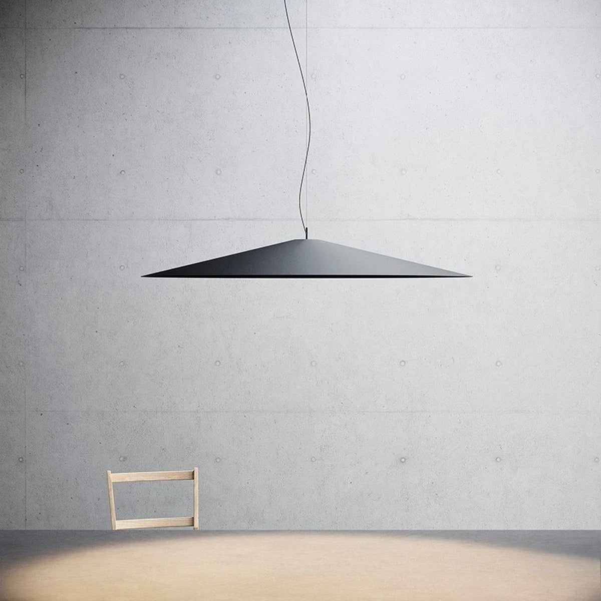 Ultra-Thin Triangle Flat Pendant Light – Bevon – Hero Shot