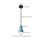 Wabi-Sabi Terrazzo Pendant Light Forvalia – Blue Terrazzo, dimensions
