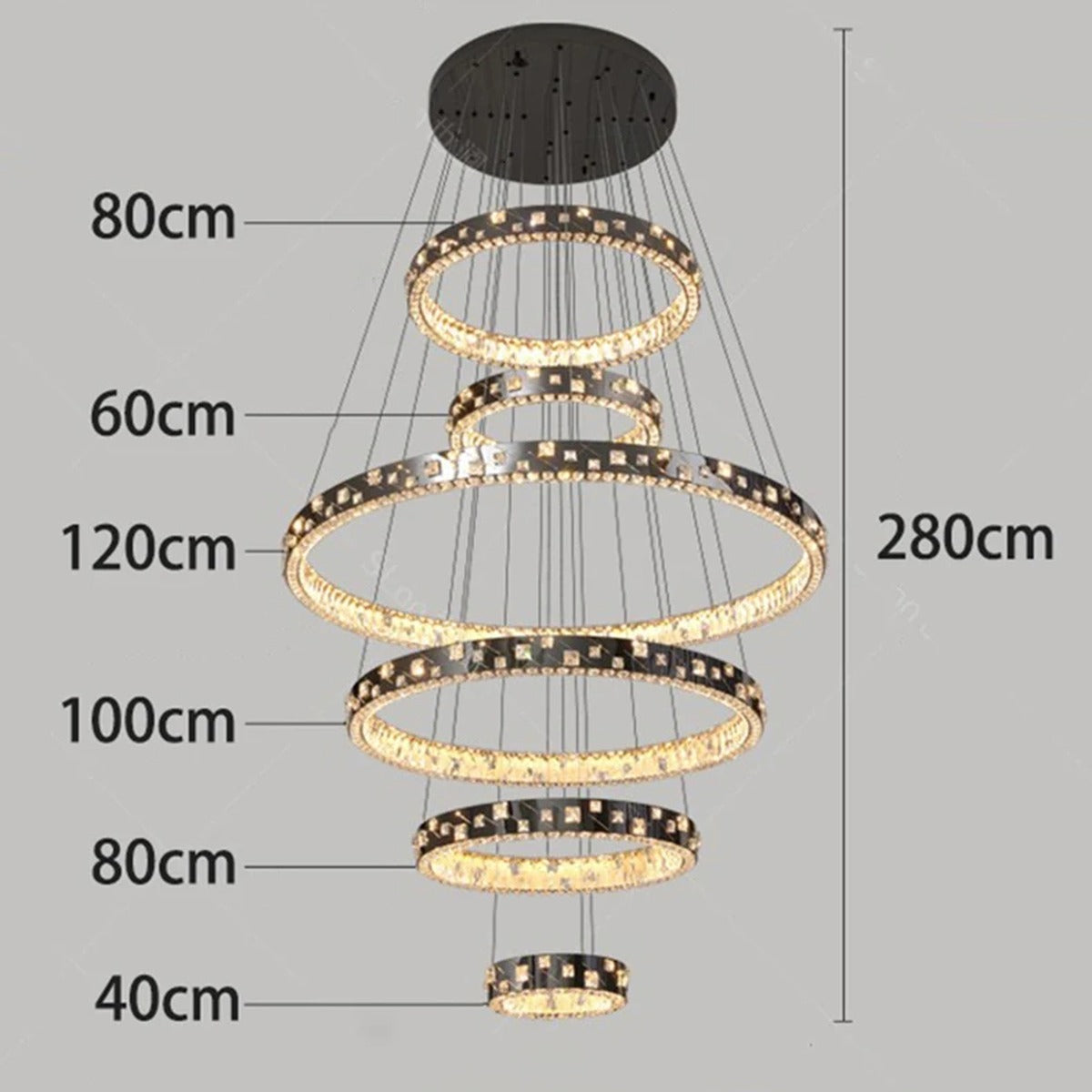 Pendant Light Luxara — 6 Ring Large
