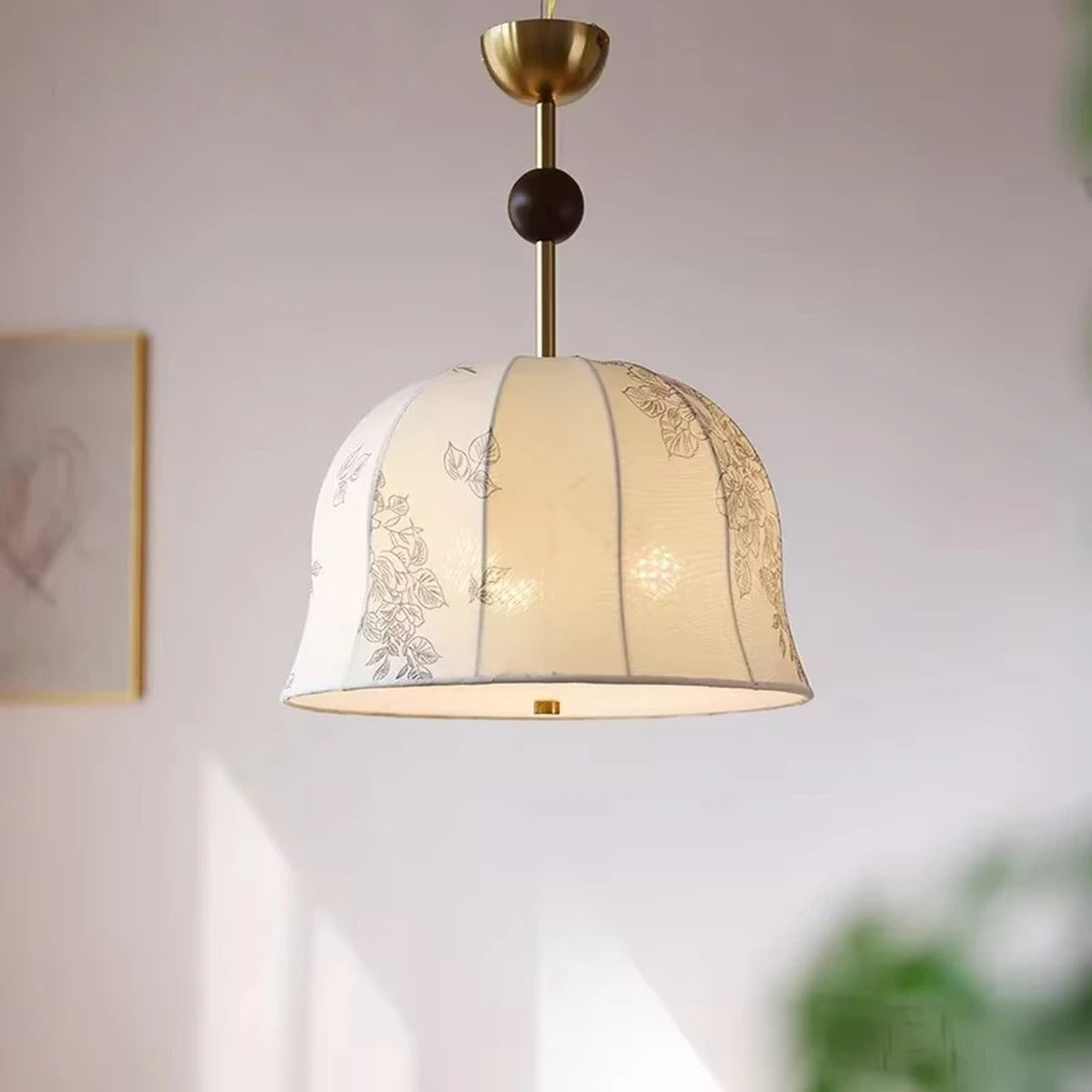 Botanical Print Petal Dome Pendant Light – Mellura – Product Detail 5