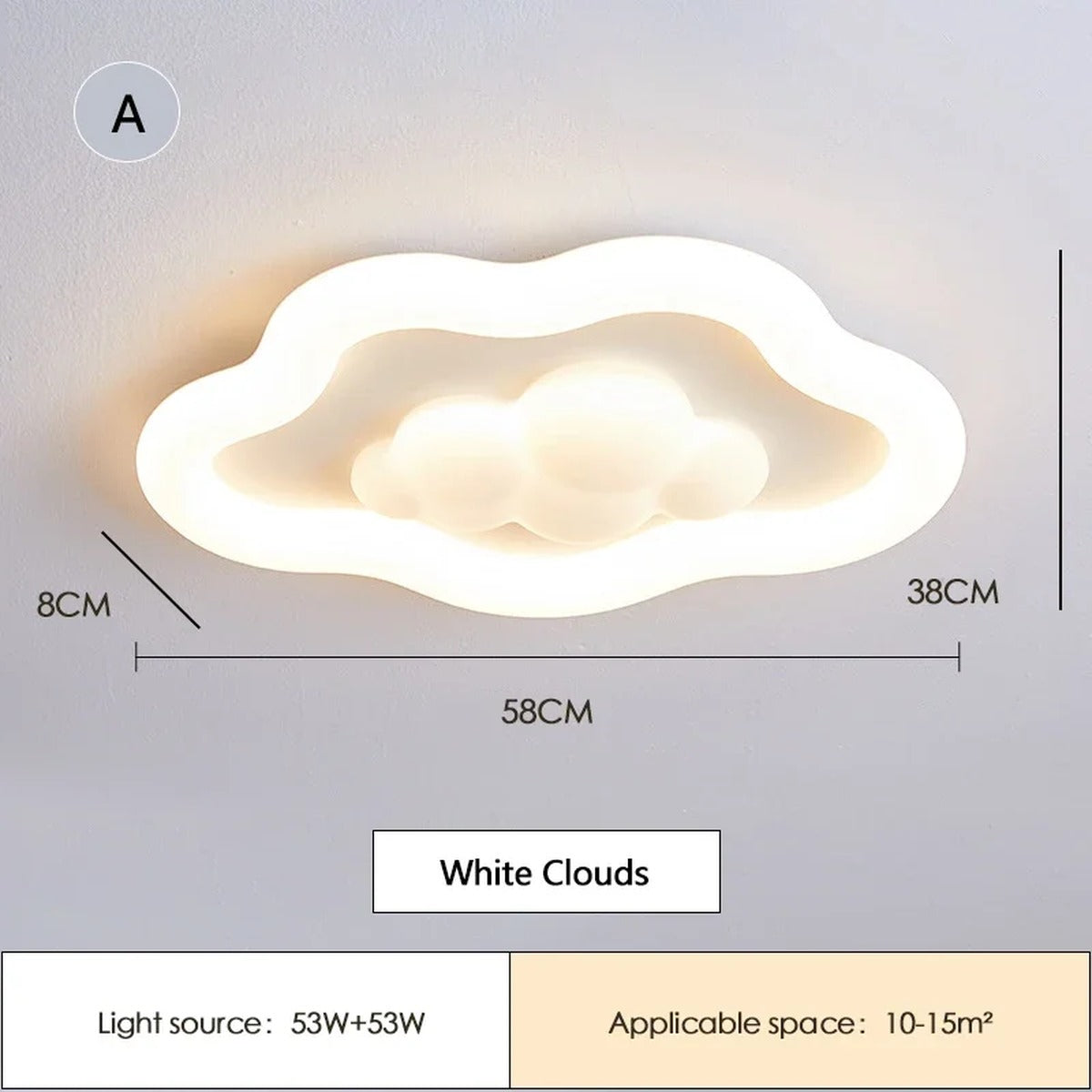 Soft Glow Organic Ceiling Light Breathwell – Product Detail 7