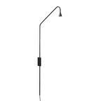 Minimal Arc Cone Spotlight Wall Lamp – Calrix – Matte Black Finish, Studio View