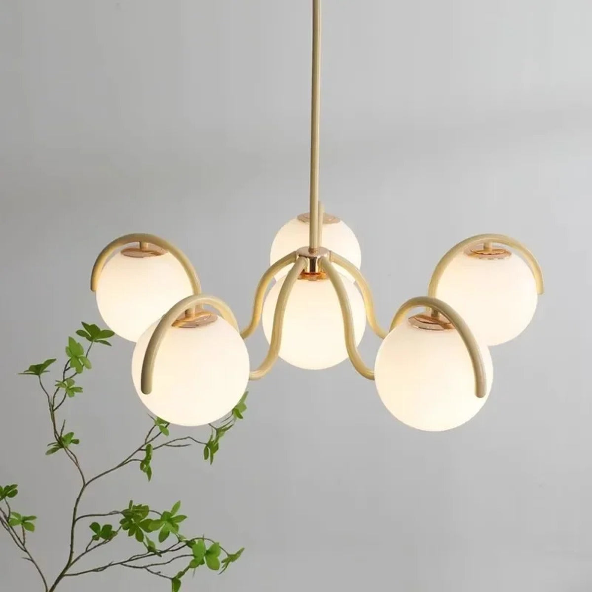 Jaelston 6-Globe Bouquet Chandelier in Cream – Lifestyle