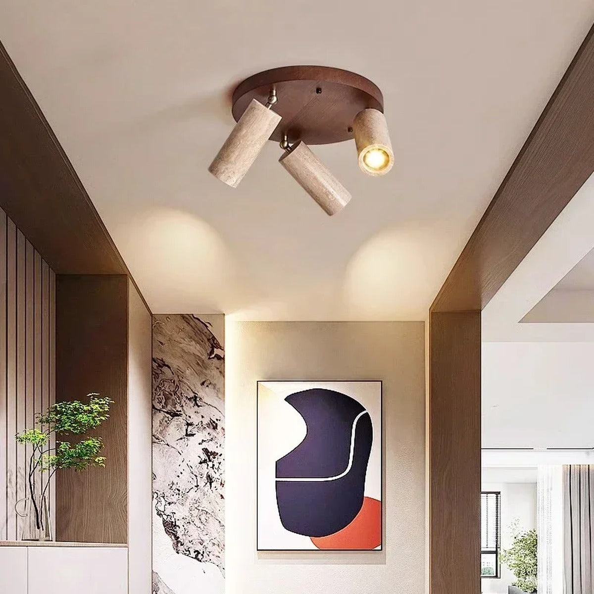 Travertine 3-Head Adjustable Ceiling Spotlight – Solveth – Hero Shot