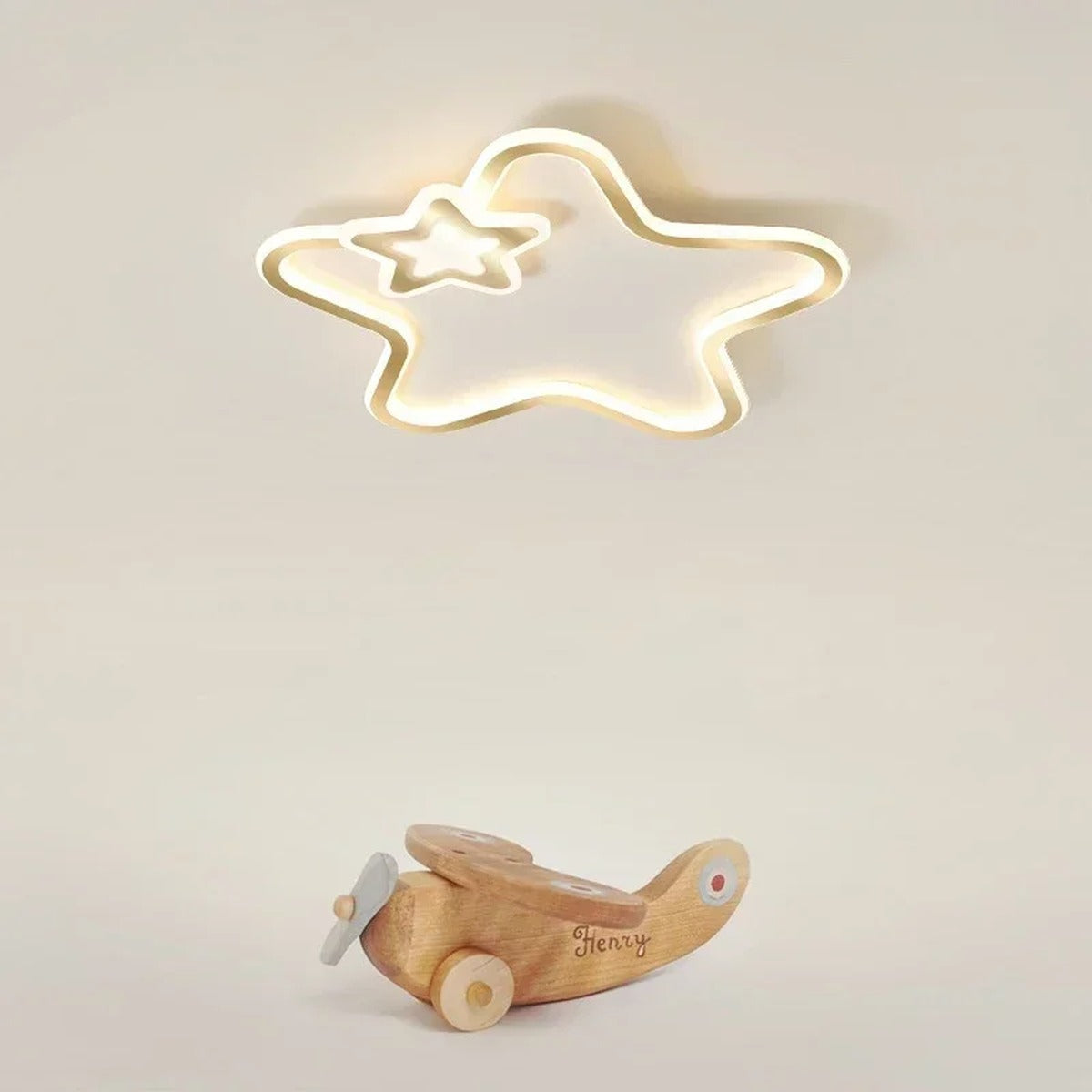Intentional Living Gold Ceiling Light Velivorn – Lifestyle View 2