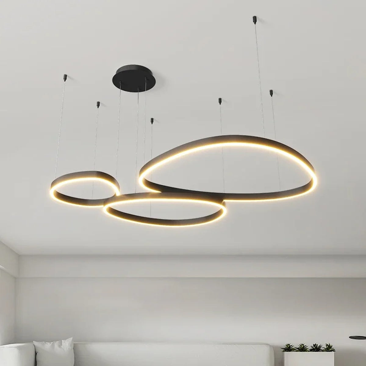 Celestial Ring LED Chandelier Lumara – Lifestyle View 2