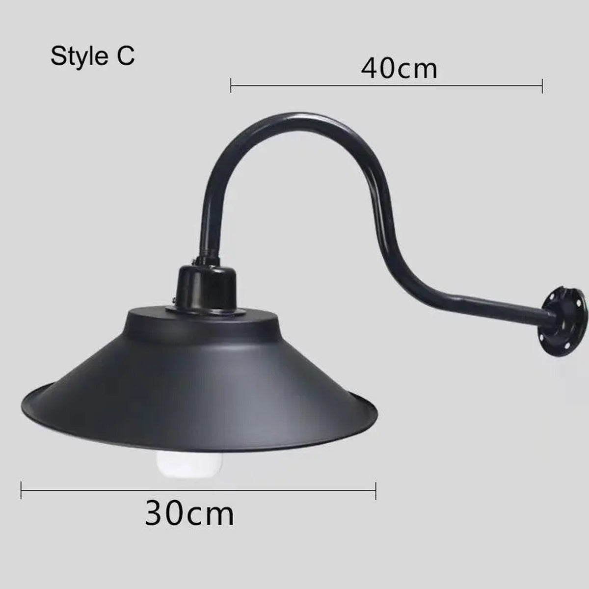 Farmhouse Gooseneck Barn Wall Light – Cenixal – Product Detail 9