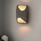Carved Diagonal Aperture Stone Wall Sconce – Ioluxen – Lifestyle View 4