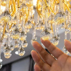 Gold Crystal Branch Chandelier – Equinara – Lifestyle View 4