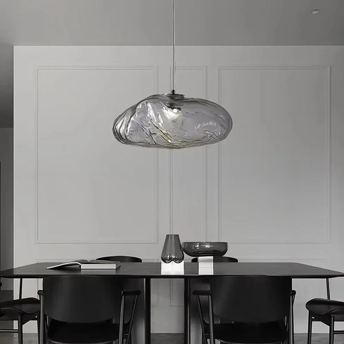 Rippled Glass Organic Pendant Light – Zolux – Lifestyle View 3
