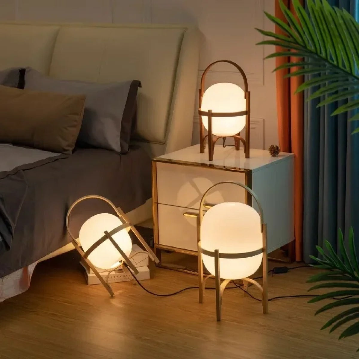 Warm Geometric Modern Table Lamp Zenova – Hero Shot