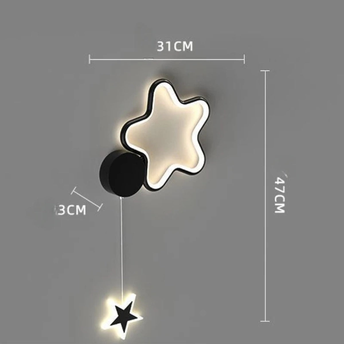 Cloud & Star LED Wall Sconce – Beloria – Product Detail 14