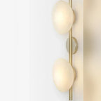 Lumivex faceted glass wall sconce - Double Disc Frosted White