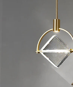 Geometric Ring Statement Pendant Light Cemora – Half Circle Detail