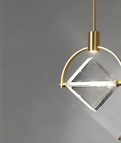 Geometric Ring Statement Pendant Light Cemora – Half Circle Detail