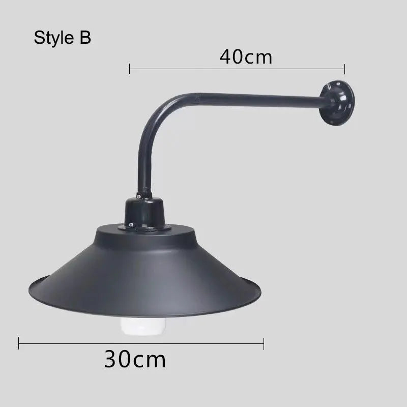 Farmhouse Gooseneck Barn Wall Light – Cenixal – Angled Arm 40cm