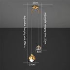 Illuminated Glass Sphere Pendant Light Quellinth – Product Detail 9
