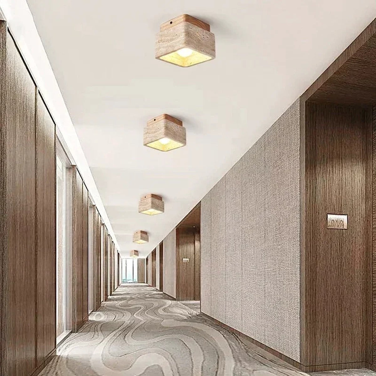Stone Geometric Ceiling Light Terralith – Product Detail 5