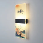 Chinese Ink Art Backlit Wall Sconce – Chinori – Hero Shot
