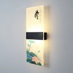 Chinese Ink Art Backlit Wall Sconce – Chinori – Lifestyle View 4