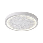 Wabi-Sabi Textured Ring Flush Ceiling Light – Zenithor – White finish studio shot