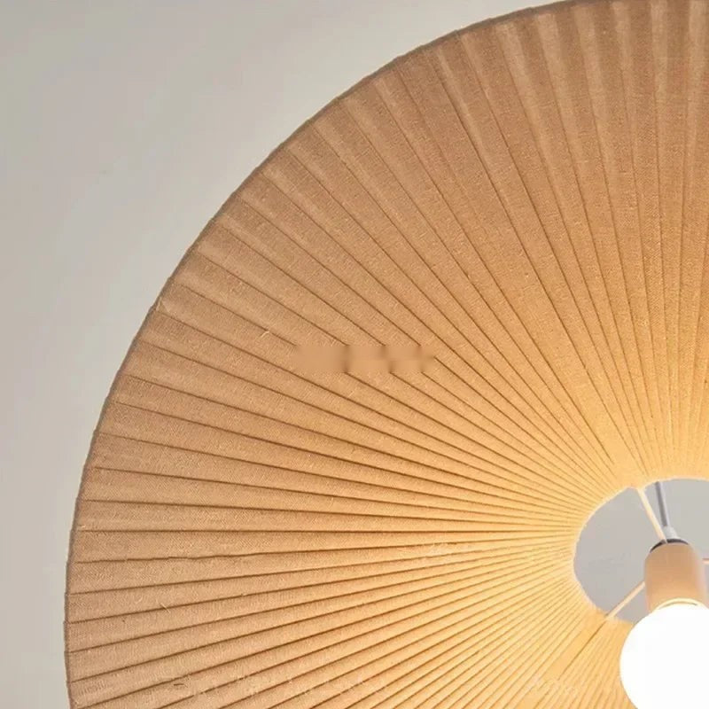 Close-up of Galivora's hand-pleated shade texture