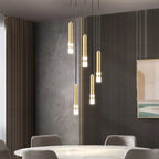 Gold Cylinder Cluster Pendant Chandelier – Prismarc