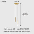 Gold Cylinder Cluster Pendant Chandelier – Prismarc
