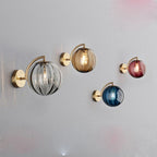 Brass Arc Coloured Glass Globe Wall Sconce Velori – Lifestyle, Living Room