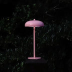 Cmoona lamp – Dusty Rose version on white desk