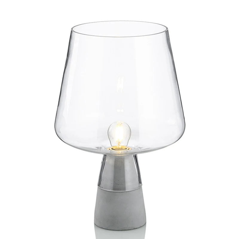 Smoked Glass & Concrete Base Table Lamp – Conrath – Product Detail 6