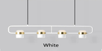 Corvino linear spotlight bar chandelier — White & brushed gold finish, studio product shot