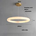 Alabaster Luminous Ring Chandelier – Crestia – Ø100cm Pendant