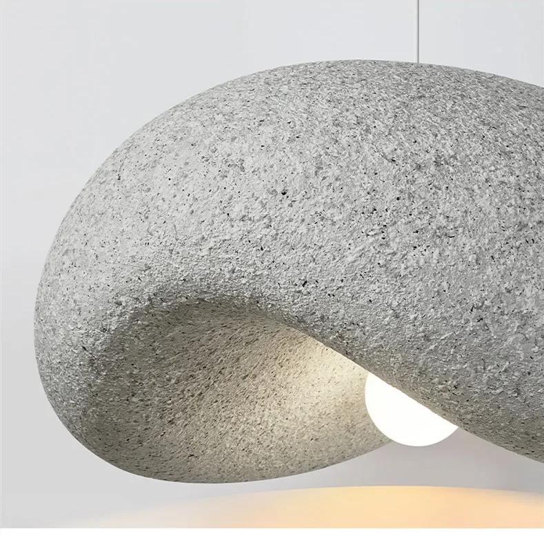 Sculptural Stone Cloud Pendant Light Velaro – Texture Detail