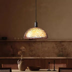 Hammered Glass Dome Pendant Light – Convex – Lifestyle View 2