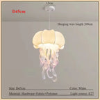 Organic Fabric Jellyfish Pendant Light – Welrix – Ø45cm Size & Spec Guide