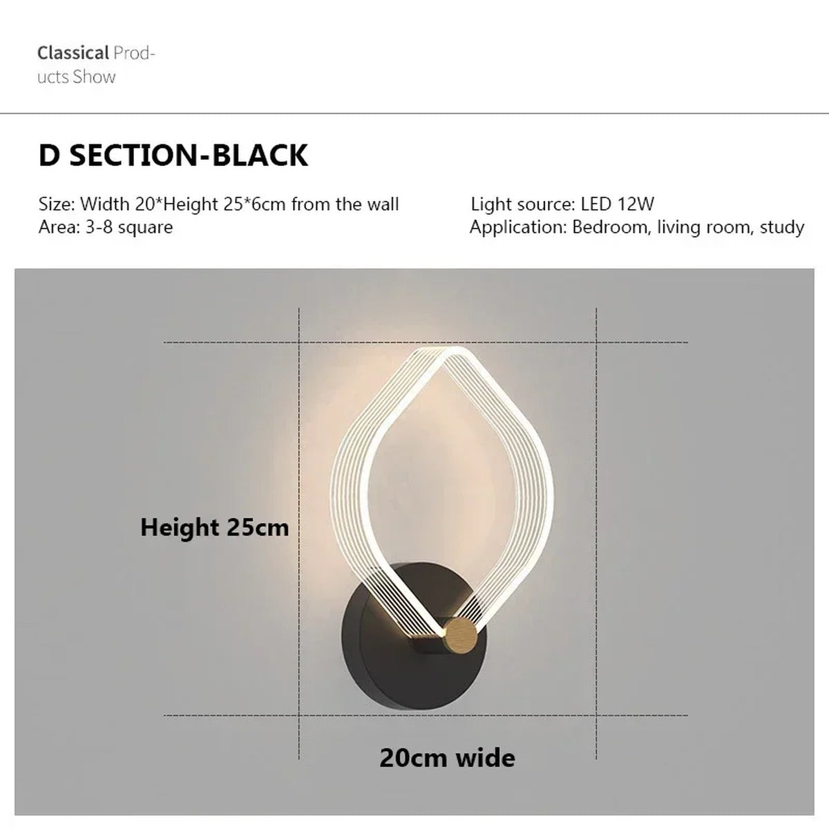 Modern Wall Sconce Kalix — TypeD