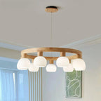 Wood Ring Opal Globe Chandelier – Levon – Hero Shot