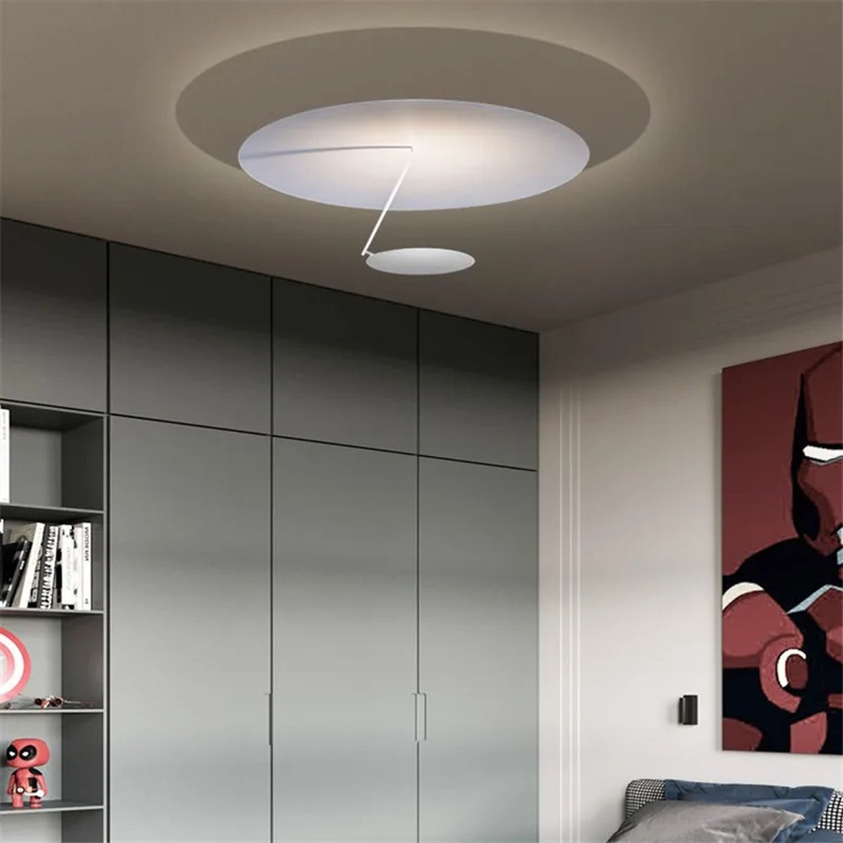 Planet Disc LED Flush Ceiling Light – Silven – Lifestyle View 4